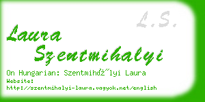 laura szentmihalyi business card